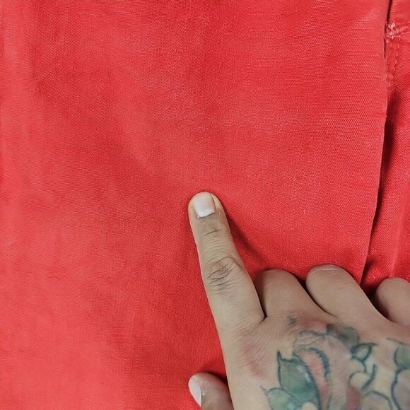 Vintage Blue Bell Jeans Womens Size 27 Orange Carpenter High Rise Straight 70s - Picture 8 of 13